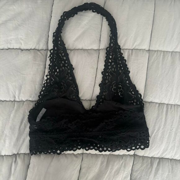 Aerie Halter Black Lace Bralette - Picture 3 of 4